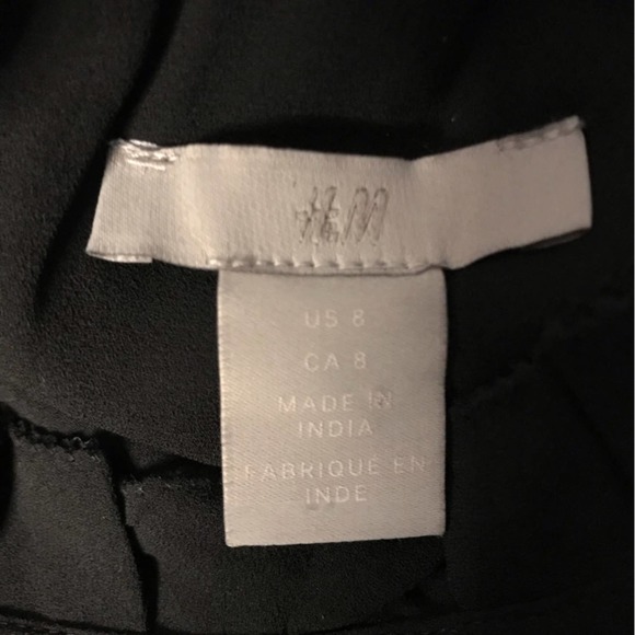 H&M Black Sleeveless  Pleated Ruffled  Neckline Dress - Picture 6 of 6